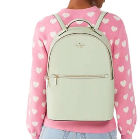 Kate Spade New York Perry Light Gray Large Backpack
